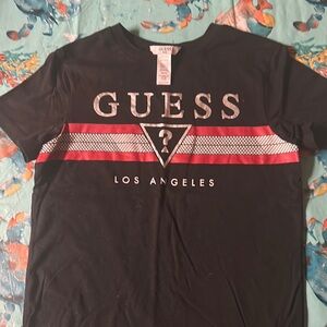 GUESS Black Graphic T-Shirt for Boys